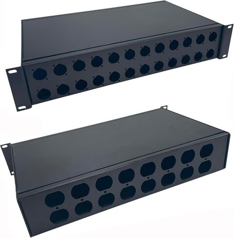 PROCRAFT ARBN-2U-10-V 2U 10 بوصة عميق بالكامل من الألومنيوم 19 بوصة صندوق مشروع مثبت على حامل - صنع في الولايات المتحدة الأمريكية - اختر التكوين المطلوب (واجهة فارغة، 1 ظهر IEC مع موصل) in Saudi Arabia
