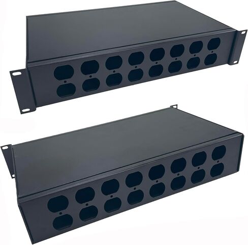 PROCRAFT ARBN-2U-10-V 2U 10 بوصة عميق بالكامل من الألومنيوم 19 بوصة صندوق مشروع مثبت على حامل - صنع في الولايات المتحدة الأمريكية - اختر التكوين المطلوب (واجهة فارغة، 1 ظهر IEC مع موصل) in Saudi Arabia