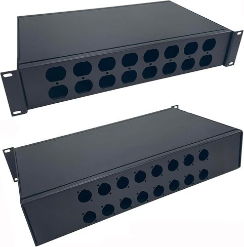 PROCRAFT ARBN-2U-10-V 2U 10 بوصة عميق بالكامل من الألومنيوم 19 بوصة صندوق مشروع مثبت على حامل - صنع في الولايات المتحدة الأمريكية - اختر التكوين المطلوب (واجهة فارغة، 1 ظهر IEC مع موصل) in Saudi Arabia