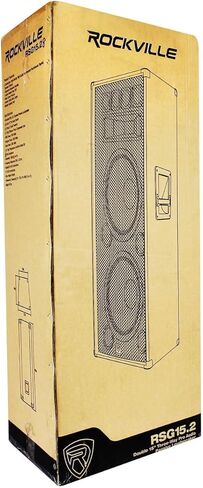 Rockville RSG15.28 Bundle: (2) Dual 15 in 3-Way 8-Ohm Passive DJ/Pro PA Speakers 3000W Peak/1500W RMS Each, RPA9 2-Channel Power Amplifier, 3-Items in Saudi Arabia