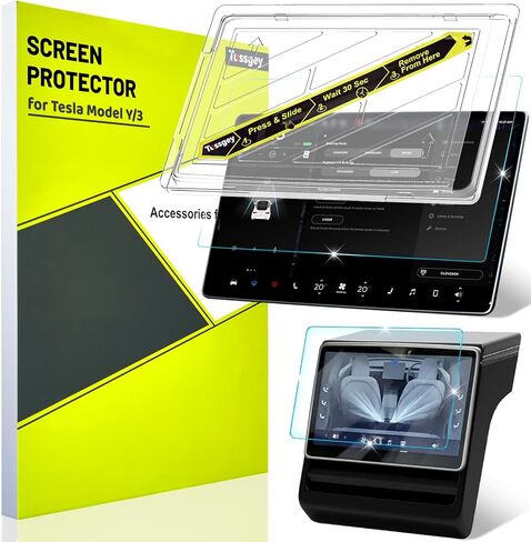 2024 ترقية ملحقات واقي الشاشة Tesla Model Y/3 غير اللامعة [لا مزيد من الوهج! مضاد لبصمات الأصابع، واقي شاشة من الزجاج المقوى الممتاز مع مجموعة محاذاة للطراز Y(2024-2020) الموديل 3(2023-2017) in Kuwait