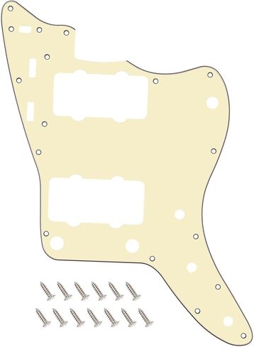 Banworks Vintage 60s JM Pickguard 3 Ply 13-Hole Guitar Pickguard Scratch Plate for Fender Jazzmaster JM Guitars JT/HB-14 Cream in Saudi Arabia