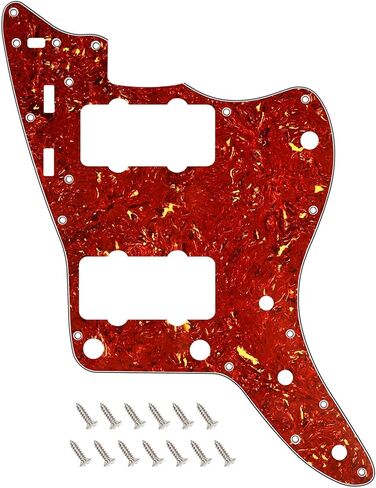 Banworks خمر 60s JM Pickguard 3 رقائق 13 حفرة الغيتار Pickguard لوحة الصفر ل درابزين Jazzmaster JM القيثارات JT/HB-14 كريم in Kuwait