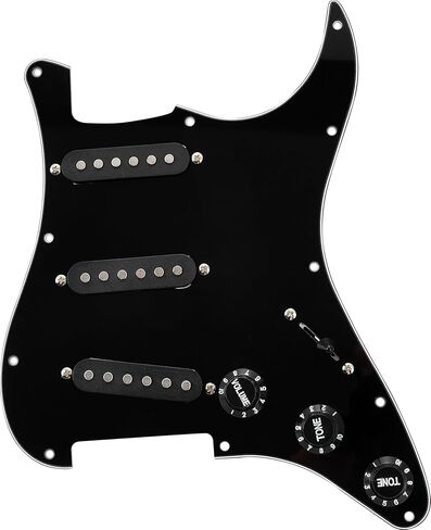 Pareschi SSS Loaded Pickguard Set - Single Coil Pickups, 3-Ply White, Easy Drop-In Replacement – Compatible with Fender Stratocaster Guitars, White in Kuwait