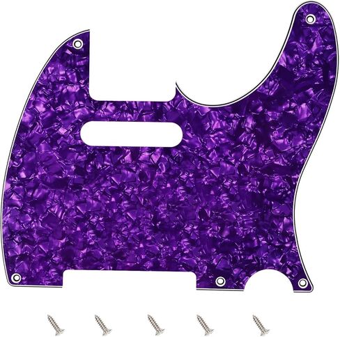Banworks Vintage 5-Hole Tele Pickguard 3 Ply Electric Guitar Pickguard لوحة الخدش للولايات المتحدة الأمريكية/المكسيكية الطراز العتيق درابزين قياسي Tele Telecaster JT/HB-18 أسود in Saudi Arabia