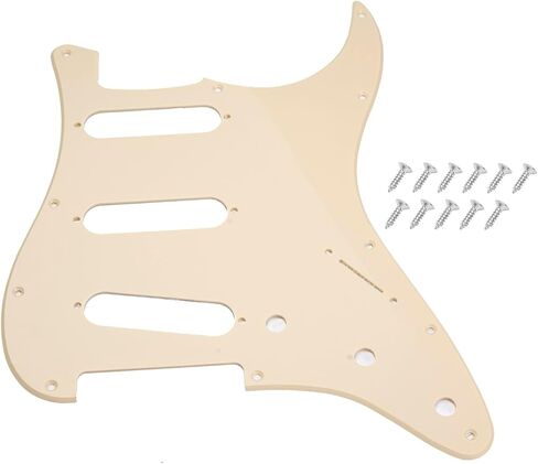 DIAO79NI 11 فتحة SSS Strat Pickguard للحاجز الولايات المتحدة الأمريكية/المكسيكية القياسية ستراتوكاستر الطراز الحديث جيتار كهربائي، هيكل أخضر بني، 4 طبقات. in Kuwait