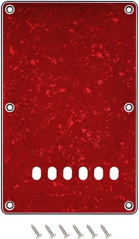 Banworks Strat Backplate 6-Hole Electric Guitar Trem Tremolo Cavity Cover Beveled Edge Back Cover for Chinese-Made Squier Stratocaster Strat ST JT/HGB-04 4 Ply Blue Pearl in Saudi Arabia
