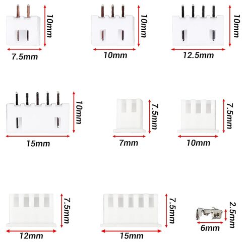 230pcs XH2.54 PH2.0 2p 3p 4p 5 pin 2.54mm 2.0mm Pitch Terminal Kit Housing Pin Header JST Connector Wire Connectors Adaptor in Saudi Arabia