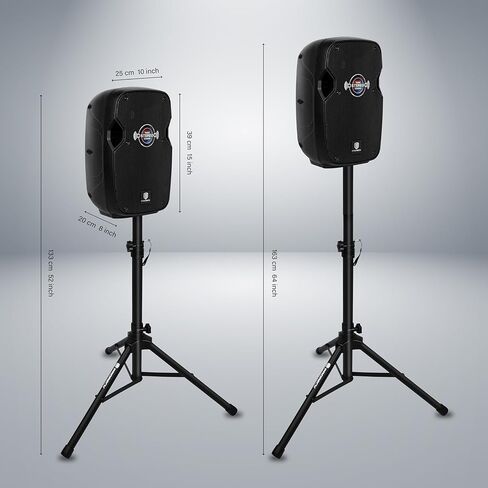 PRORECK 8-Inch Stereo Speakers, 650W Peak Power Bluetooth PA Speaker, with Wired Microphone, Speaker Stands & Remote – Portable DJ Speaker for Parties, Events, Karaoke in Saudi Arabia