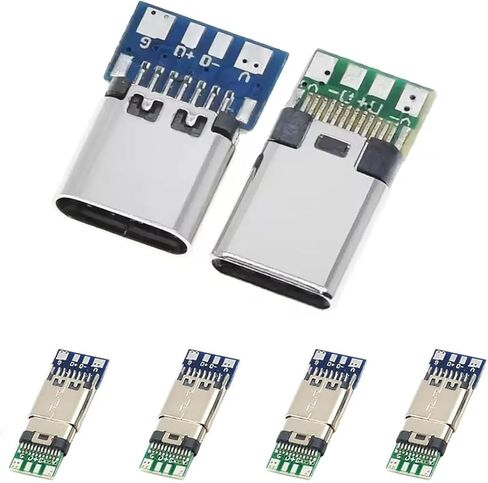 10PCS USB C Male Breakout Board– Type C Male Plugs Breakout Board for Soldering, High-Speed USB C Breakout Module in Saudi Arabia