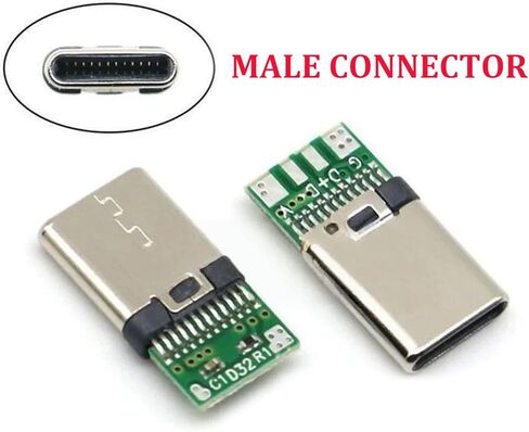 10PCS USB C Male Breakout Board– Type C Male Plugs Breakout Board for Soldering, High-Speed USB C Breakout Module in Saudi Arabia