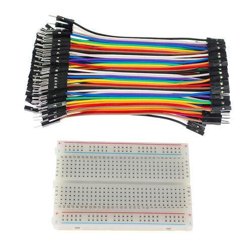 Breadboard Jumper Wires Kit Include 400 Tie Points Breadboards Male-Female 10CM 40Pin Jumper Wire in Saudi Arabia