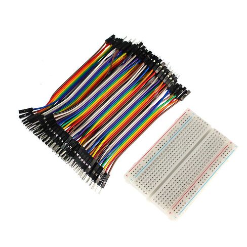 Breadboard Jumper Wires Kit Include 400 Tie Points Breadboards Male-Female 10CM 40Pin Jumper Wire in Saudi Arabia