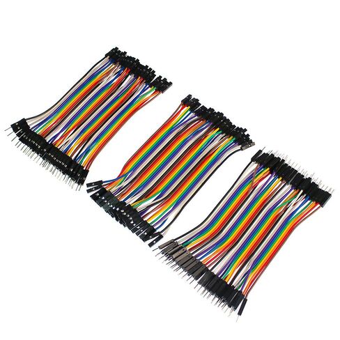 Breadboard Jumper Wires Kit Include 400 Tie Points Breadboards Male-Female 10CM 40Pin Jumper Wire in Saudi Arabia