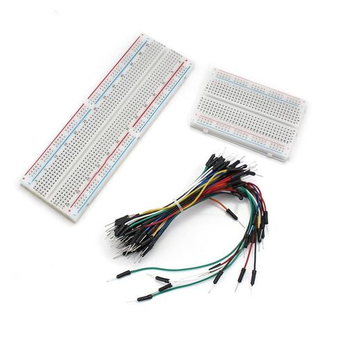 Breadboard Jumper Wires Kit Include 400 Tie Points Breadboards Male-Female 10CM 40Pin Jumper Wire in Saudi Arabia