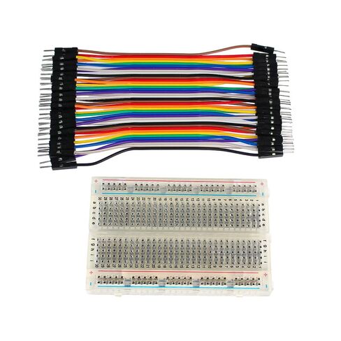 Breadboard Jumper Wires Kit Include 400 Tie Points Breadboards Male-Female 10CM 40Pin Jumper Wire in Saudi Arabia