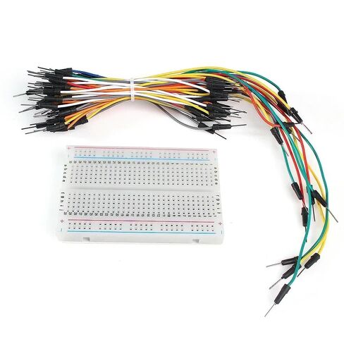Breadboard Jumper Wires Kit Include 400 Tie Points Breadboards Male-Female 10CM 40Pin Jumper Wire in Saudi Arabia