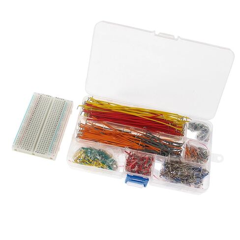 Breadboard Jumper Wires Kit Include 400 Tie Points Breadboards Male-Female 10CM 40Pin Jumper Wire in Saudi Arabia