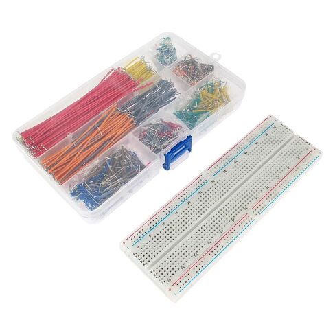 Breadboard Jumper Wires Kit Include 400 Tie Points Breadboards Male-Female 10CM 40Pin Jumper Wire in Saudi Arabia