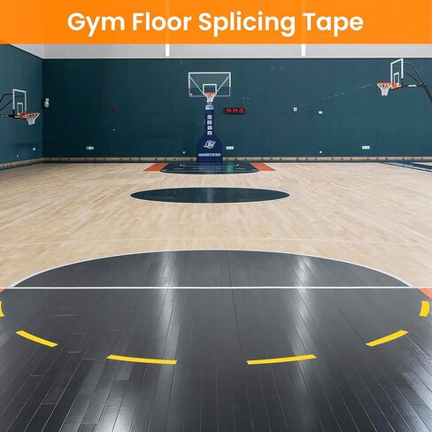 TAPEBEAR Floor Tape Yellow Vinyl Tape 3" x 36 yds, Floor Caution Marking Dance Splicing Tape Safety Warning Stripe Abrasion-Proof Waterproof for Gym, Warehouse, Traffic Signage, Color Coding in Saudi Arabia