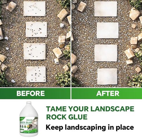 OSBANG Rock Glue 1 Gallon for Landscaping Gravel and Mulch, Spray for Pea Gravel Bark and Stone, Outdoor Granite Binder for Garden Beds and Paths in Saudi Arabia