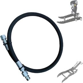 Excavator Tilt Bucket Hoses for 1-2 ton Mini Excavator, 35MPa Bucket Hydraulic Hoses Replacement, Rubber Hydraulic Hose with High-Tensile Steel Wire Braid, Black(2PCS) in Saudi Arabia