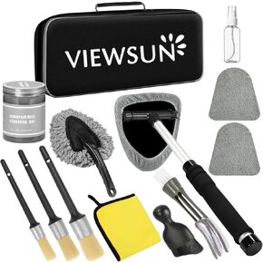 Viewsun Windshield Cleaner Tool, 14Pcs Car Interior Cleaning Kit, Car Detailing Kit Interior Cleaner, Car Detailing Brushes, Car Cleaning Gel, Inside Cleaning Supplies Accessories for Women Men in Kuwait