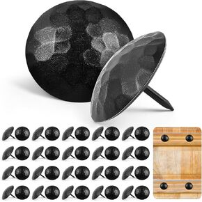Otoolling 50 Pcs Large Iron Clavos Decorative Nails Iron Antique Clavos Fasteners Ornamental Rustic Accent for Wood Doors, Shutters, Faux Wood Beams, Gates and Furniture (1.5 Inch,Black) in Kuwait