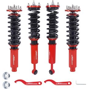 maXpeedingrods Coilovers for Honda Accord CM4 CM5 CM6 CM7 CM8 2003-2007, 24 Levels Damper Adjustable Coilovers Suspension Kit, Height Adjustable Lowering Kit Red in Kuwait