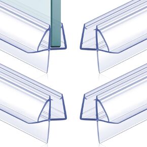 Frienda 4 قطع باب دش أسفل الختم 3/16 "× 36" واضح PVC زجاج الباب الاجتياح دش شريط ختم بدون إطار لاستبدال وقف التسربات وإنشاء حاجز المياه in Kuwait