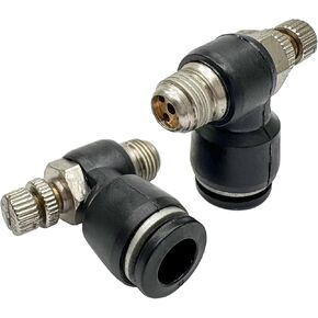 قطعتان من الضغط الهوائي لتوصيل صمام التحكم في تدفق الهواء، أنبوب 8 مم OD × 1/8 بوصة PT ذكر الخيط، صمام التحكم في سرعة الهواء الهوائي 90 درجة (SL8-01) in Kuwait