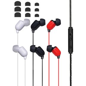 سماعات أذن سلكية طولها 10 أقدام مع ميكروفون 3 سماعات سماعات سلك طويلة في الأذن مع مقاطع ذي طوق وقبعات للكمبيوتر الهاتف البث المباشر البث عبر الإنترنت in Kuwait