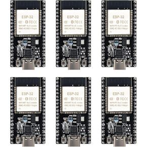 لوحة تطوير KEAcvise 6-Pack ESP32، متوافقة مع وحدة DevKitC-32 - واي فاي ثنائي النواة + بلوتوث مع نوع C، 38-Pin GPIO لـ Arduino IDE، IoT، المنزل الذكي in Kuwait