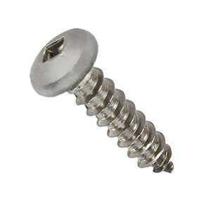 #4 x 3/8" Pan Head Sheet Metal Screws, Full Thread, Square Drive, Stainless Steel 18-8, Bright Finish, Self-Tapping, Quantity 100 Pieces by Fastenere in Saudi Arabia
