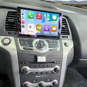 4+64GB Android 13 Car Stereo Radio for Nissan Murano Z51 2008-2014 ، 9 بوصة شاشة تعمل باللمس اللاسلكي Carplay Android Auto Double Din Radio Play GPS Mavigation 1024 * 600 Wifi in Kuwait