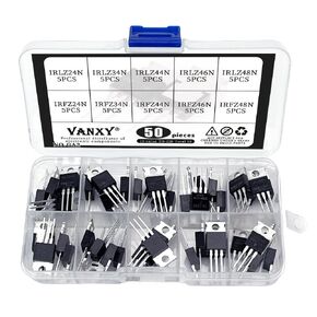 10Values*5Pcs=50Pcs Power MOSFET Transistor Kits IRLZ24N IRLZ34N IRLZ44N IRLZ46N IRLZ48N IRFZ24N IRFZ34N IRFZ44N IRFZ46N IRFZ48N TO-220 Rectifier Chips in Kuwait