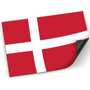Magnet Me Up Denmark Danish Flag Magnet Decal, 4x6 Inches, Heavy Duty Automotive Magnet for Car, Truck SUV, Sticks to Any Magnetic Surface, Cultural Item, Show Pride to Your Country, Crafted in USA in Saudi Arabia
