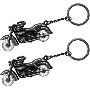 Metal Motorcycle Key Chain, 3D Motorcycle Key Ring Present, Cool Car Keychain Accessories for Men and Women (Grey) in Kuwait