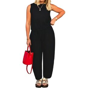 المرأة الصيفية Pajama يضع 2 قطعة ملابس منقوشة أعلى وسروال القطن مجموعة صالة القماش القطني in Kuwait