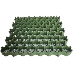Plastic Driveway Grids - 16 Pieces Green Paving Slab Mat for Walkways, Garden Landscaping, and Parking Lots - 4 Grids = 1m², Durable and Easy to Install in Kuwait