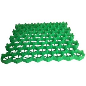 Plastic Gravel Driveway Grid System for Pathway Reinforcement - 4 Grids (50x50cm, Green) - Durable Paving Slab Base for Stable Grass Roads (8 Pieces, 4cm Depth) in Kuwait