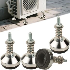 Split Air Conditioner Shock Pad Vibration Isolator Mounts，Heavy Duty Leveling feet，Leg Leveler 1.97" Dia Base,Adjustable Leveling feet M8 Thread, 1300 Lb Capacity for Workbench, Machine（4 Pack） in Saudi Arabia