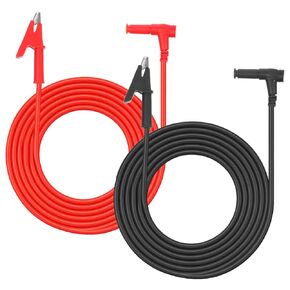 2Pcs Alligator Clips for Multimeter, 100cm/3.28ft Banana Plug Test Leads Banana Plug to Alligator Clip for Electrical Testing 15A Rated Current 1000V Max Voltage in Saudi Arabia