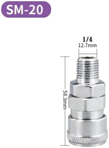 موصل سريع هوائي من النوع C PP20 SP20 PF20 SF20 PH20 SH20 PM20 SM20 موصل ضاغط الهواء نوع C ذاتي القفل (SM-20) in Kuwait