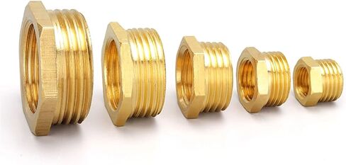 محول نحاسي مخفض جلبة سداسية جلبة ذكر إلى موصل سالب موصل زيت الوقود والماء والغاز 1/8 "1/4" 3/8 "1/2" 3/4" خيط الأنابيب القياسي (KBX6-10) in Kuwait