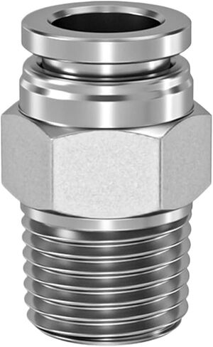 PC 304 الفولاذ المقاوم للصدأ هوائي أداة اقتران سريعة ضاغط ل 4 6 8 10 12 مللي متر خرطوم اقتران ذكر NPT1/8 1/4 3/8 1/2(PC8-N01) in Kuwait