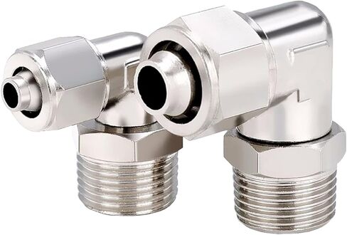 PL سريع تشديد هوائي سريع موصل بولي خرطوم خرطوم الأنابيب 4 6 8 10 12 مللي متر 360 درجة دوارة L الكوع الخارجي الموضوع 1/8 1/4 3/8 1/2(PL10-02) in Kuwait