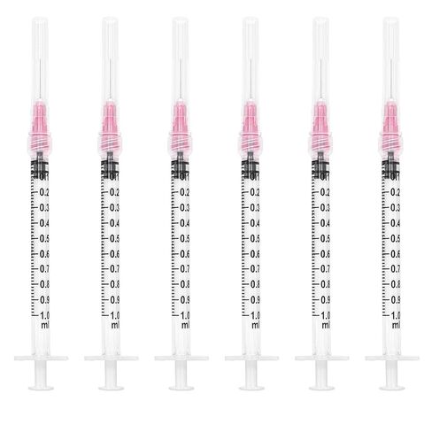 Zemoul 100PCS 3mL/CC Syringes 25g 1.5inch Needle, Scientific Lab,Refilling Inks,Measurement, Individually Wrapped in Saudi Arabia