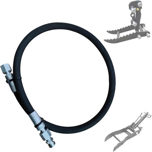 Excavator Tilt Bucket Hoses for 1-2 ton Mini Excavator, 35MPa Bucket Hydraulic Hoses Replacement, Rubber Hydraulic Hose with High-Tensile Steel Wire Braid, Black(2PCS) in Saudi Arabia