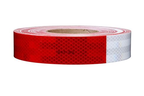 3M Diamond Grade 983-23 ES Red/White Reflective Tape - 2 in Width x 150 ft Length - 0.014 to 0.018 in Thick - 31031 [Price is per ROLL] in Saudi Arabia